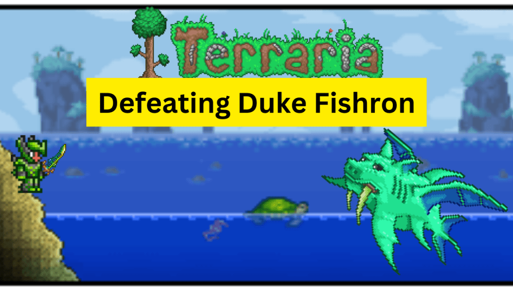 #Terraria Gameplay Highlights: Defeating Duke Fishron 5th time trying to get&nbsp;gun