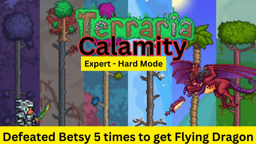 Terraria Calamity #Shorts – Getting Flying Dragon Sword from Betsy after beating it 5&nbsp;times.