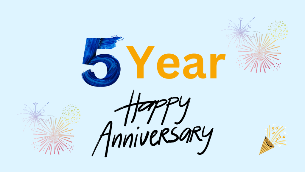 Happy 5 Years to me on&nbsp;WordPress?