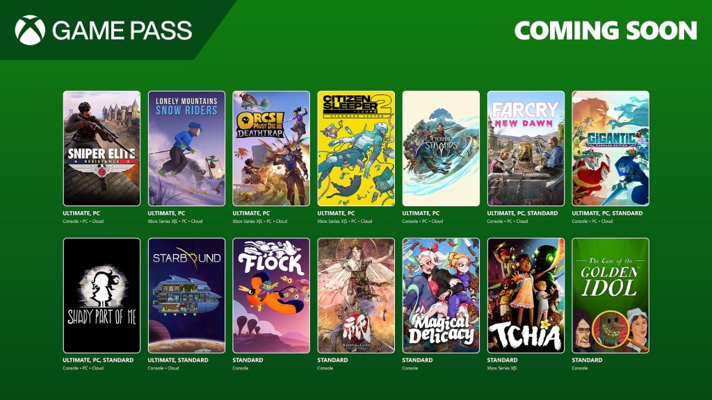 Xbox Game Pass Games rest of this month and next&nbsp;month.