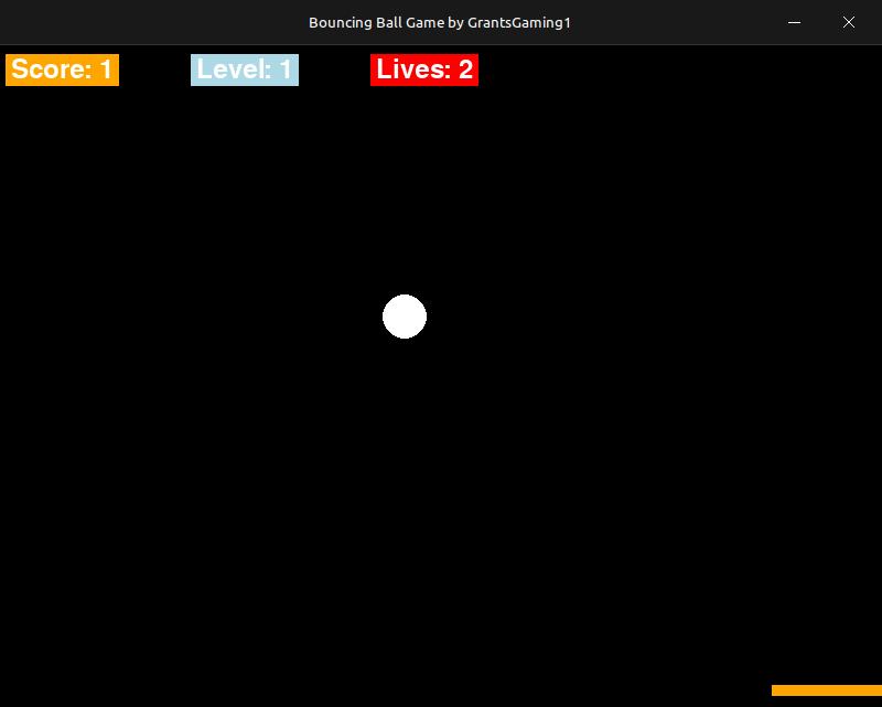 Bouncing Ball Game&nbsp;Pygame