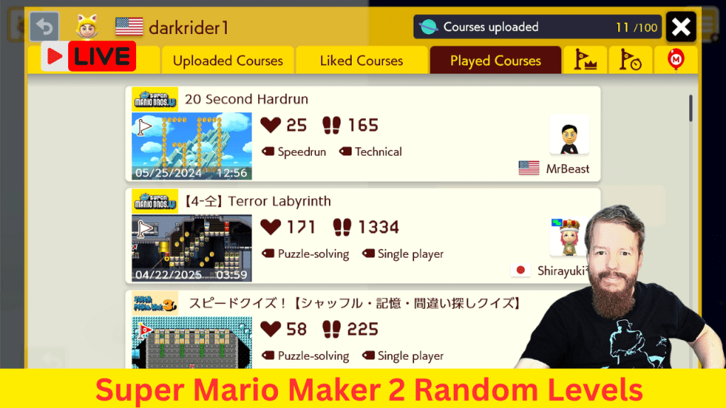 Super Mario Maker 2 Live Stream Replay – Learning How To Become Better At The&nbsp;Game.